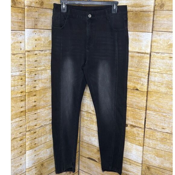 HALARA FLEX HIGH RISE CASUAL SOFT LIGHTWEIGHT FOUR WAY STRETCH SKINNY JEANS LRG - Picture 4 of 6